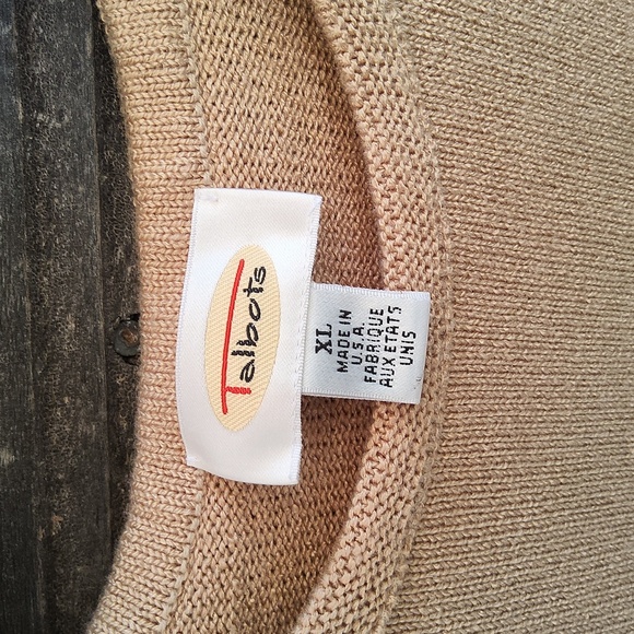 Talbots Beige Knit Sweater Size XL - Picture 2 of 8